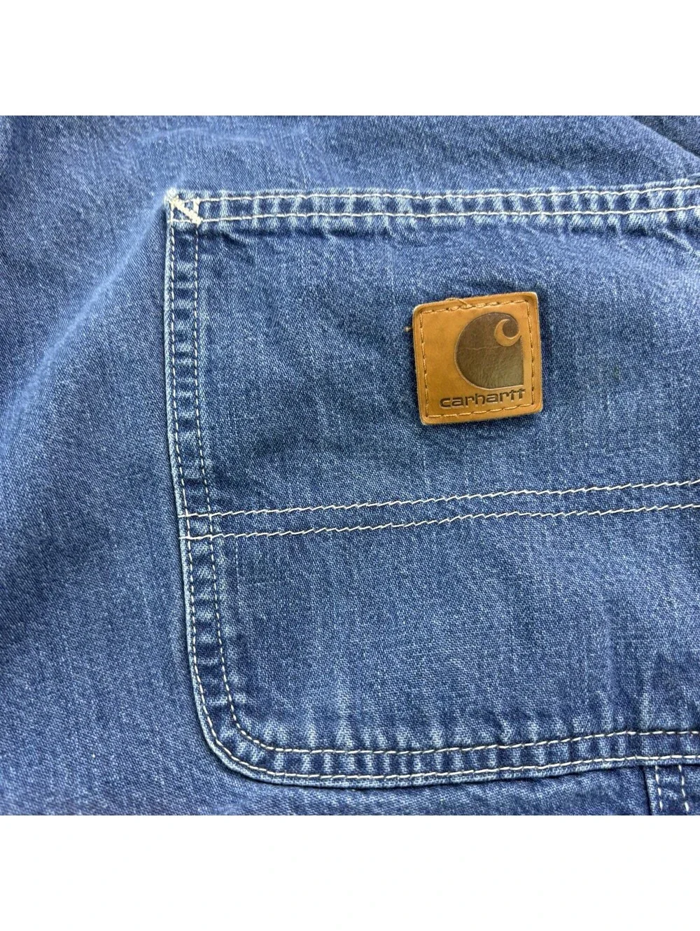 Vintage Carhartt Carpenter Denim Jeans Size 34 x 26 in. (Cut Cuffs) Dungaree Fit